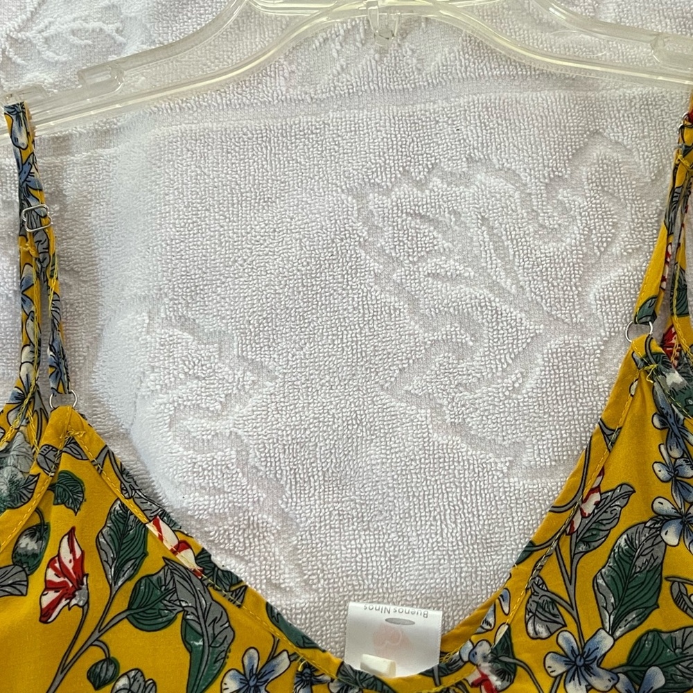 Buenos Ninos Maxi Floral Mustard Ruffle Hemline Sundress - Picture 8 of 16